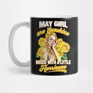 May Girl Sunshine Mixed Hurricane Shirt Cancer Leo Birthday Mug